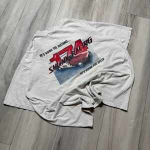 Gildan 174 Shunk Racing Graphic T-Shirt Mens XL White Going For Speed Vintage